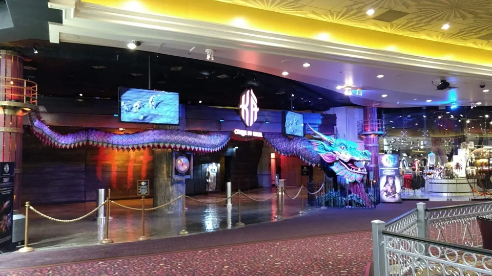 Acceso al teatro de KÀ en MGM Grand · archivo 2018; no muestra una función actual