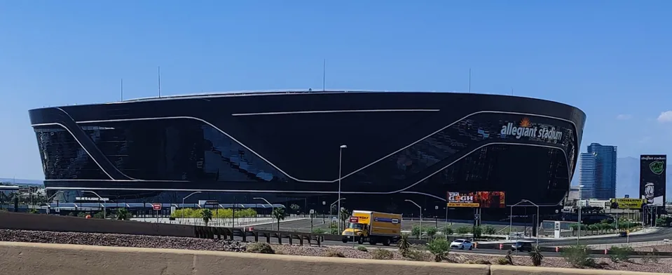 Exterior de Allegiant Stadium · archivo mayo 2021; no corresponde al partido anunciado