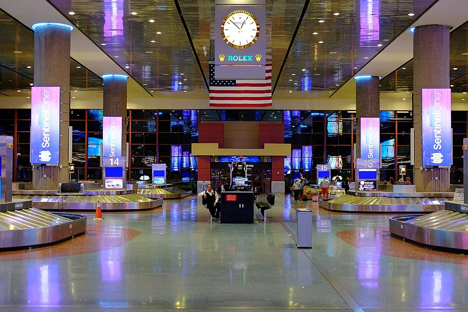 Recogida de equipaje de la Terminal 1 de Las Vegas, entonces aeropuerto McCarran · agosto de 2019