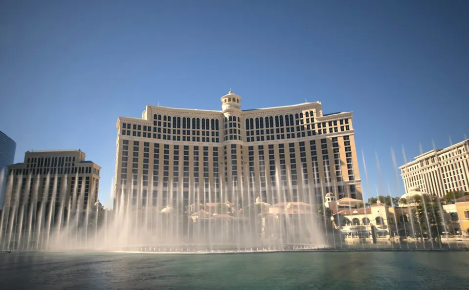Bellagio y sus fuentes en Las Vegas