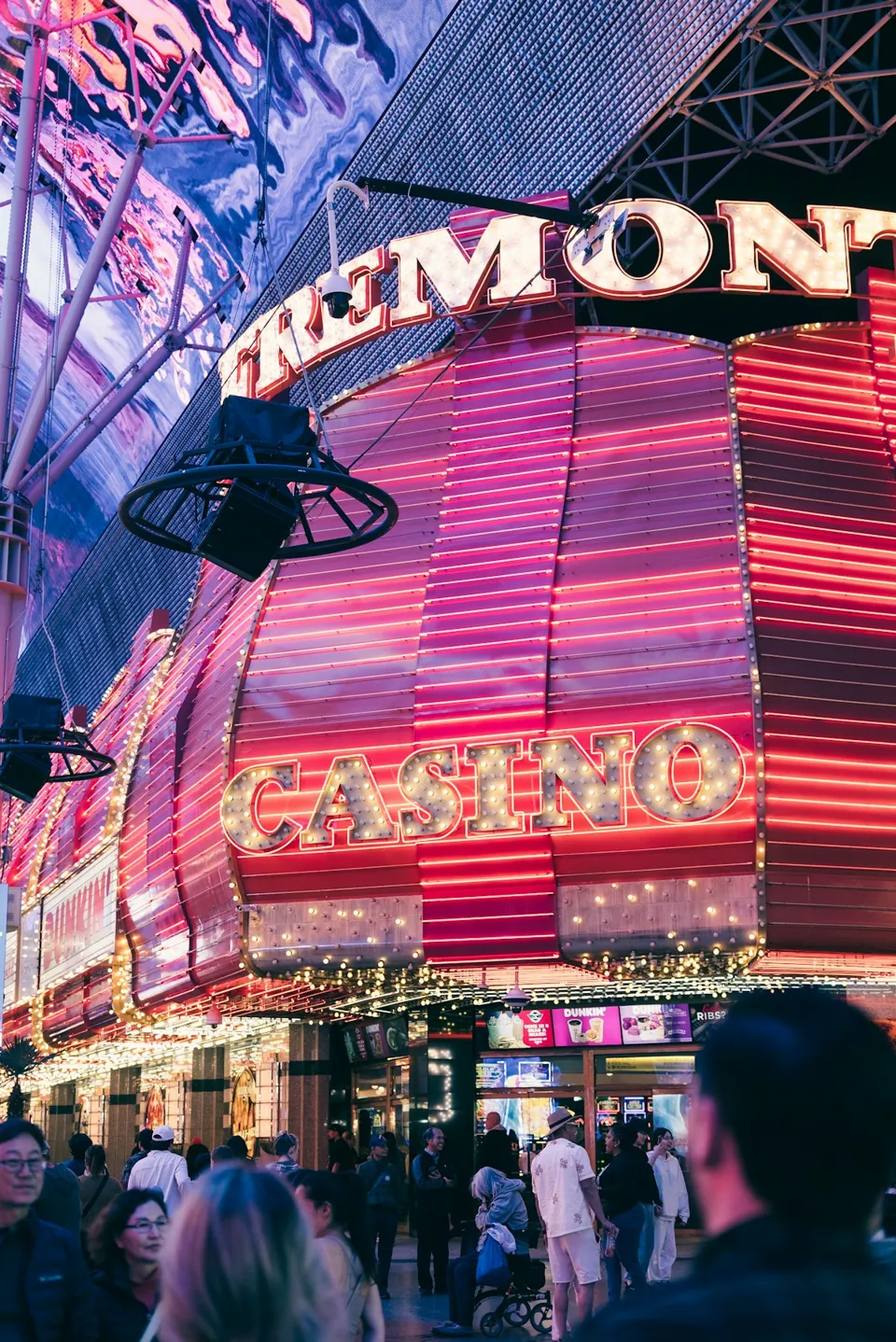 Neón de un casino en Fremont Street Experience, Las Vegas