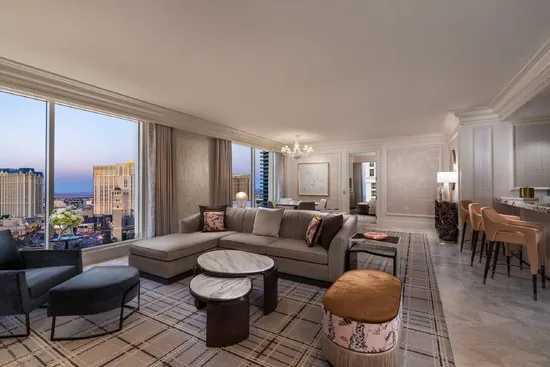 Sala de una Penthouse Suite de la Spa Tower de Bellagio.