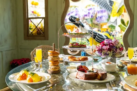 The Garden Table, presentación de Sadelle’s en el Conservatory de Bellagio.