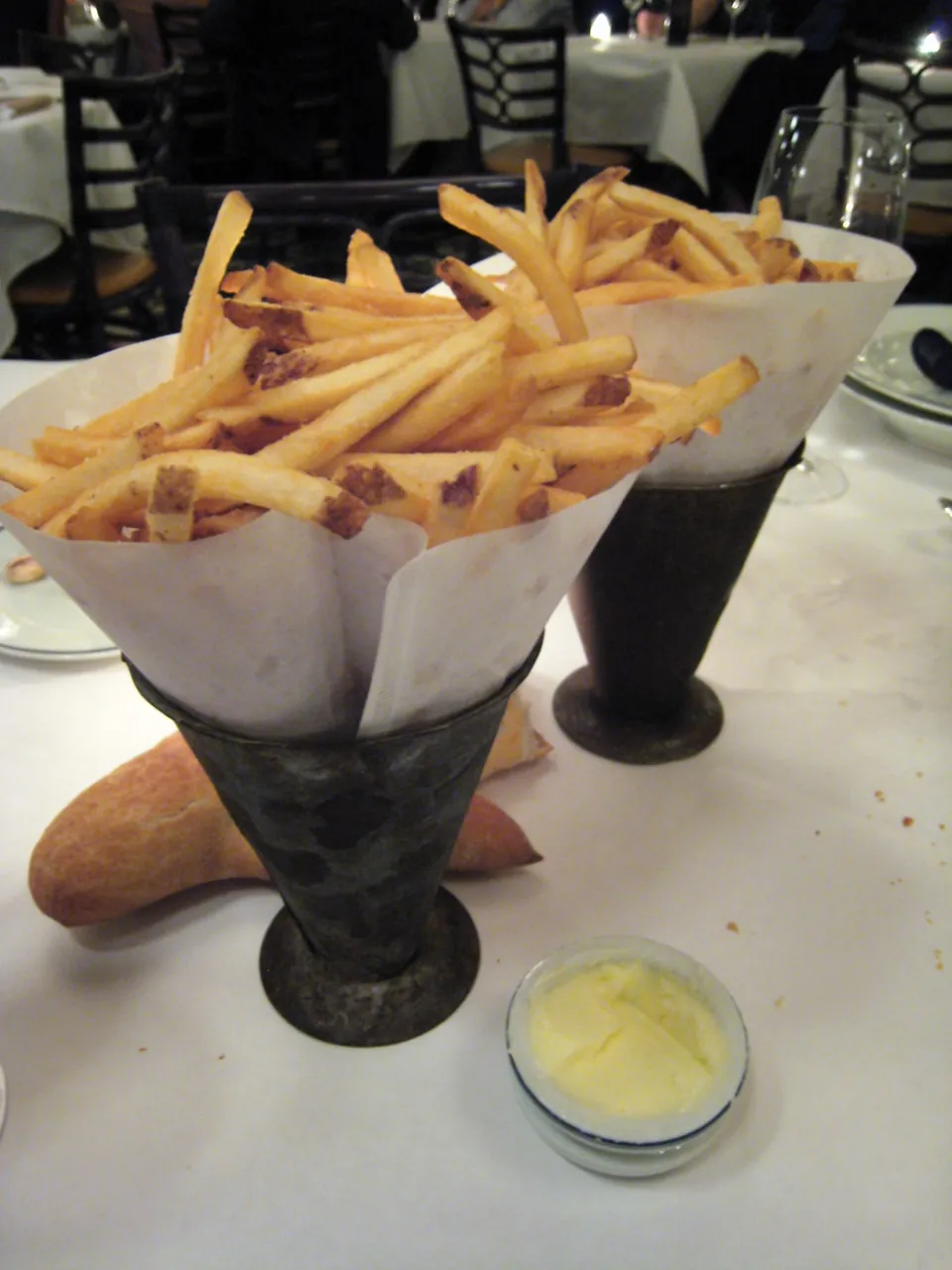 Papas fritas servidas en Bouchon Las Vegas