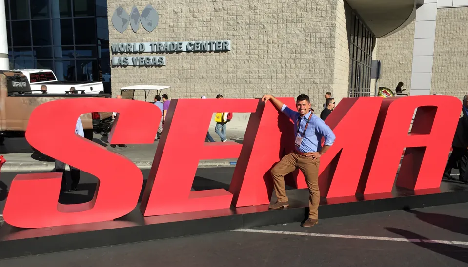 Fotografía de archivo de SEMA Show en Las Vegas.