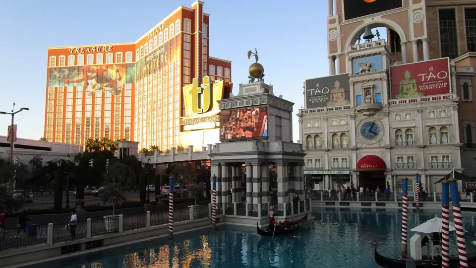 Laguna exterior de las góndolas de The Venetian en 2019