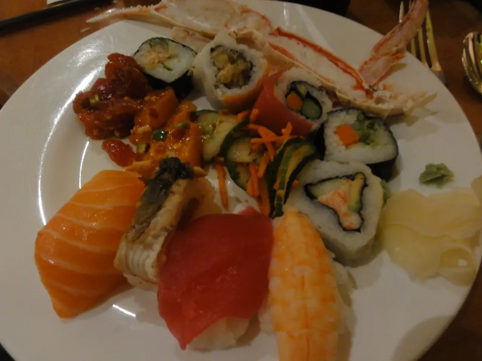 Sushi fotografiado en The Buffet at Bellagio · archivo 2010